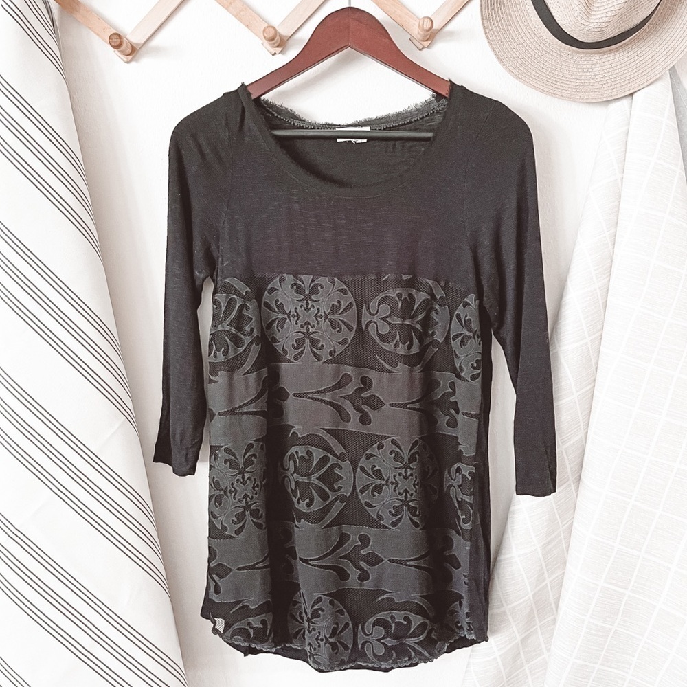 Anthropologie Meadow Rue Capricco Lace Front Tunic